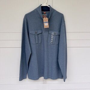 Dockers long sleeve, partial zip pull-over